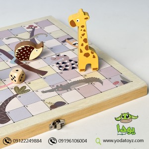بازی مارپله چوبی با باکس چوبی پیکاردو کد BZ-28-C