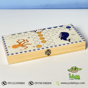 بازی منچ چوبی با باکس چوبی پیکاردو کد BZ-28-C