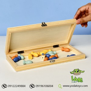 بازی منچ چوبی با باکس چوبی پیکاردو کد BZ-28-C