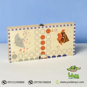 بازی منچ چوبی با باکس چوبی پیکاردو کد BZ-28-C