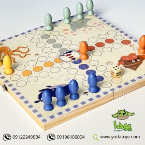 بازی منچ چوبی با باکس چوبی پیکاردو کد BZ-28-C