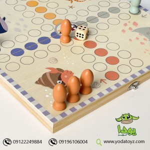 بازی منچ چوبی با باکس چوبی پیکاردو کد BZ-28-C