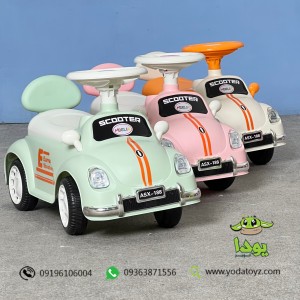 ماشین پایی کودک موزیکال و چراغدار مدل مینی ماینر رنگ سبز asx-188