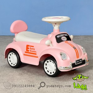 ماشین پایی کودک موزیکال و چراغدار رنگ صورتی مدل مینی ماینر asx-188