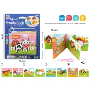کتاب حمام پارچه ای طرح حیوانات مزرعه مدل XB531