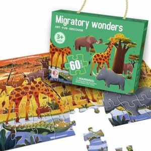 پازل درشت مدل حیوانات جنگل 60 تکه کد 88610 migratory wonders