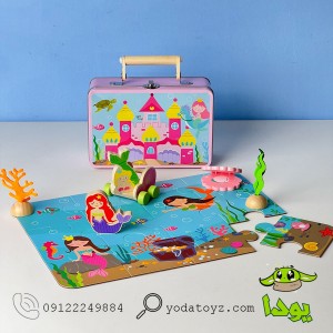 پازل پری دریایی با جعبه فلزی KZ-13
