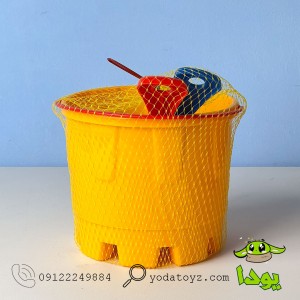 سطل شن بازی ساحلی با بیل و چنگک کوچک کد 01902208 TSMA
