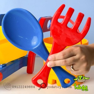 سطل شن بازی ساحلی با بیل و چنگک کوچک کد 01902208 TSMA