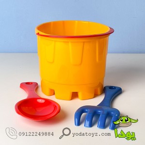 سطل شن بازی ساحلی با بیل و چنگک کوچک کد 01902208 TSMA