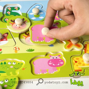 پازل پین دار چوبی مستطیل بزرگ 978