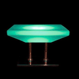 میز عسلی مستطیل پایه استیل نورانی led (سوارز)