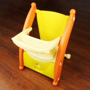 صندلی کودک چندکاره زرد nowbaweh