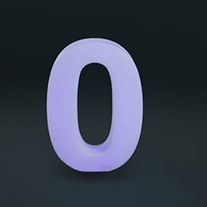 استند عدد 0 نورانی ارتفاع 100سانتیمتری LED