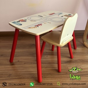 ست میز و صندلی چوبی کودک پسرانه