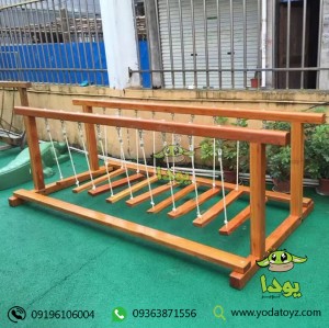 پارالل یا نردبان تعادلی چوبی مهد کودکی و خانه بازی