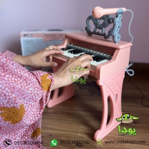 اسباب پیانو دخترانه رنگ صورتی- electronic piano