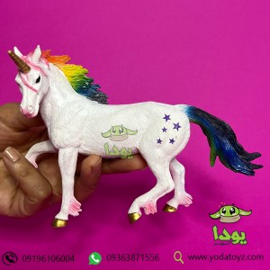 خرید فیگور اسب یونیکورن رنگین کمانی برند موجو -  Rainbow Unicorn figure