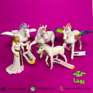 فیگور اسب بالدار رنگین کمان  پگاسوس برند موجو - Rainbow Pegasus figure