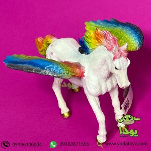 خرید فیگور اسب بالدار رنگین کمان  پگاسوس برند موجو - Rainbow Pegasus figure