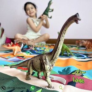 فرش بازی کودک طرحدار برای بازی فیگور حیوانات دایناسور