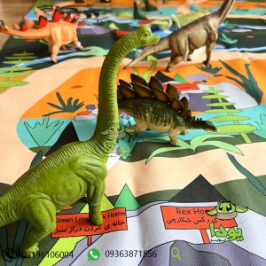خرید فرش بازی کودک طرحدار برای بازی فیگور حیوانات دایناسور