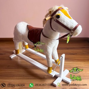 راکر کودک اسب پاندولی رنگ سفید