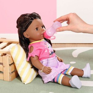 عروسک بیبی بورن مدل خواهر رنگ موی مشکی ارتفاع 43 سانتیمتری -  BABY born Sister Play & Style 43cm