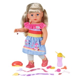 خرید عروسک بیبی بورن مدل خواهر رنگ موی بلوند ارتفاع 43 سانتیمتری -  BABY born Sister Play & Style 43cm