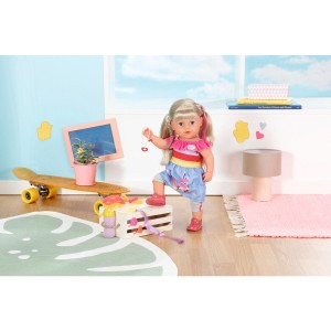 عروسک بیبی بورن مدل خواهر رنگ موی بلوند ارتفاع 43 سانتیمتری -  BABY born Sister Play & Style 43cm