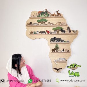 شلف چوبی طرح آفریقا