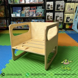 صندلی چوبی چندکاره مکعبی (1 عدد)