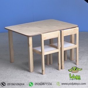میز و صندلی چوبی دو نفره  کودک