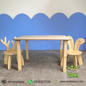 صندلی چوبی کودک مدل خرگوش