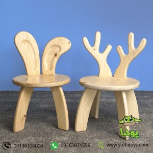 صندلی چوبی کودک مدل گوزن