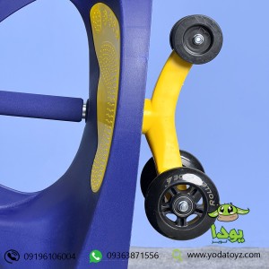 لوپ کار چرخ ژله ای ساده ایرانی  LOOPCAR رنگ سرمه ای با نشیمن زرد