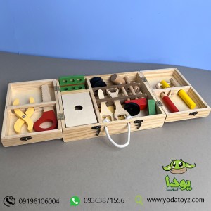 جعبه ابزار چوبی برای خانه بازی