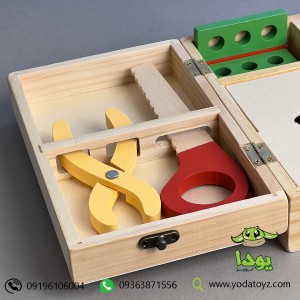 اسباب بازی جعبه ابزار چوبی