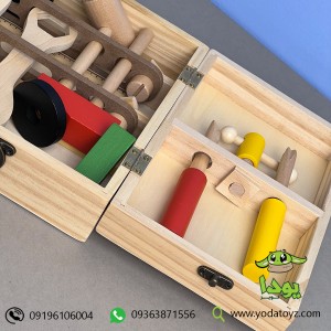اسباب بازی جعبه ابزار چوبی