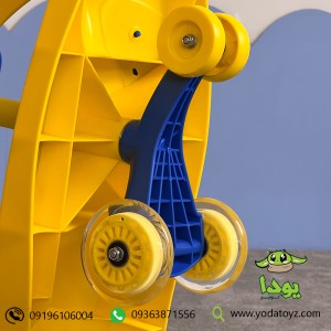 لوپ کار چرخ ژله ای ساده  رنگ زرد با نشیمن آبی  LOOPCAR