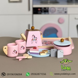 اسباب بازی چوبی ست چایخوری کودک