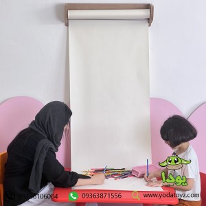 استند رولی نقاشی چوبی + (10 متر رول کاغذی)