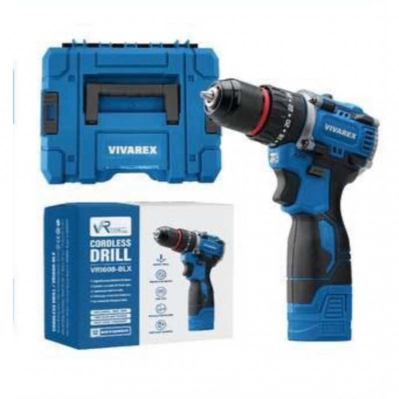 دریل چکشی دو باطری موتور براشلس ویوارکس مدل VR1608-BLX