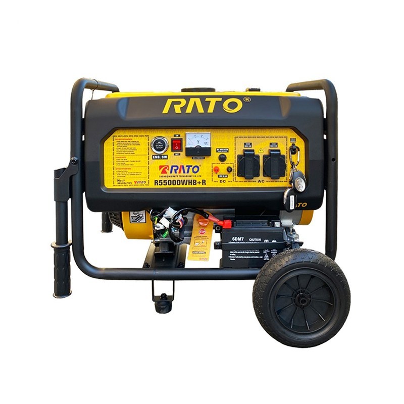 موتور برق ۳ کیلووات بنزینی استارتی ریموت دار راتو مدل R5500WHB+R