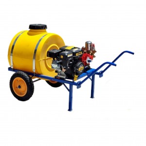 سمپاش فرغونی ۱۰۰ لیتری با موتور ۷ اسب بنزینی واکسون و پمپ ۴۵ بار ۳ شیر