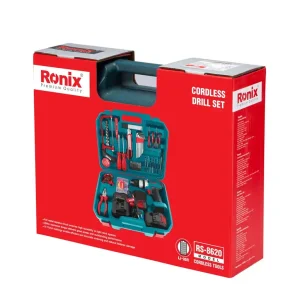 ست ترکیبی دریل شارژی 20 ولت - 53 پارچه با ابزار دستی رونیکس مدل RS-8620