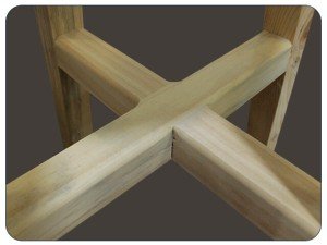 تصویر پایه‌های چهارپایه چوبی طرح ساده سایز 30×60 سانتی‌متری