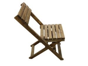 تصویر صندلی تاشو چوبی از کنار