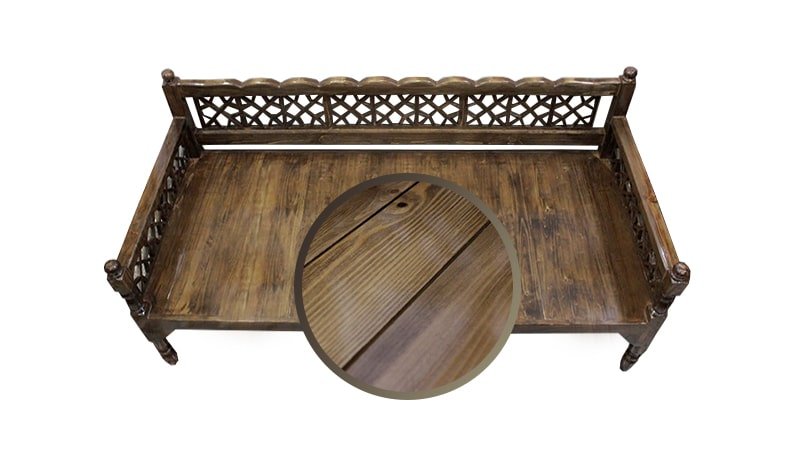 جنس چوب تخت سنتی چوب ایرانی 190 سانتی‌متری