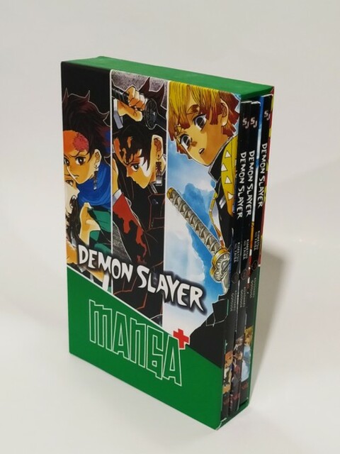 کتاب مانگا پلاس انگلیسی Demon Slayer جلدی 1 تا 3 با قاب